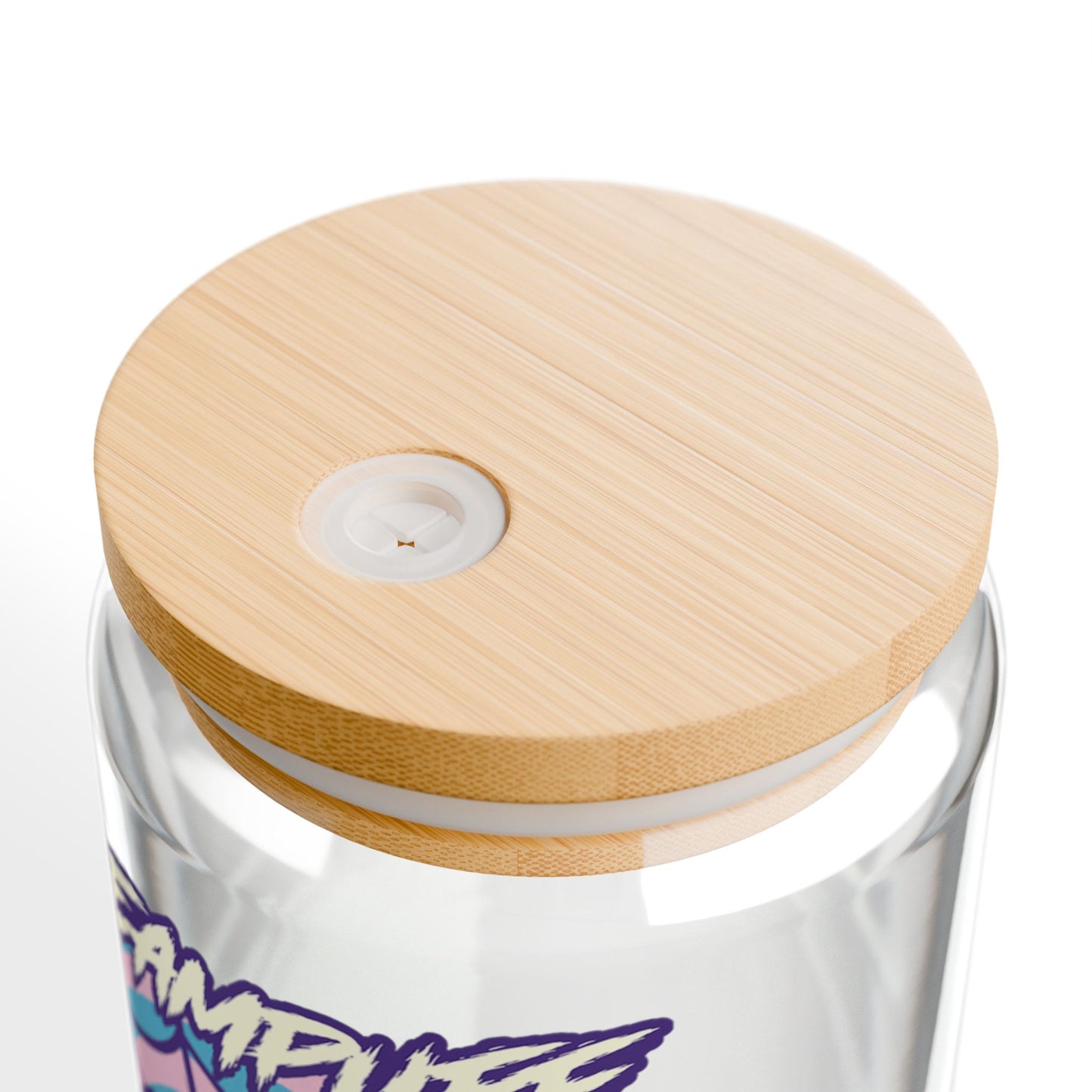 CREAMPUFF HUGS NOT SQUISHES SIPPER GLASS, 16OZ