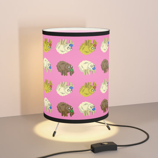 JUMPING SPIDERS TRIPOD LAMP WITH HIGH-RES PRINTED SHADE, US\CA PLUG