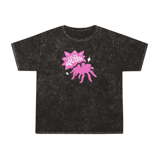 STOP THE SQUISH UNISEX MINERAL WASH T-SHIRT