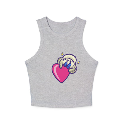 CREAMPUFF LOVE WOMEN’S MICRO RIB RACER TANK TOP