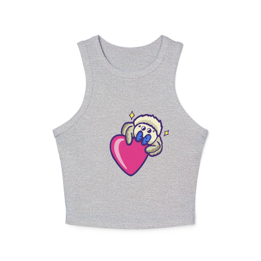 CREAMPUFF LOVE WOMEN’S MICRO RIB RACER TANK TOP