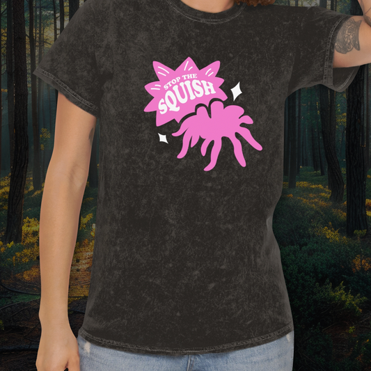STOP THE SQUISH UNISEX MINERAL WASH T-SHIRT